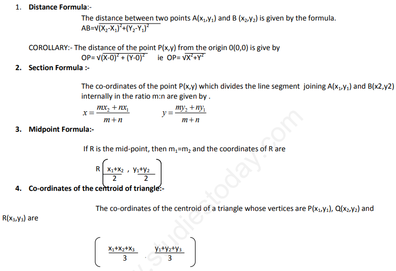 coordinate geometry assignment class 10